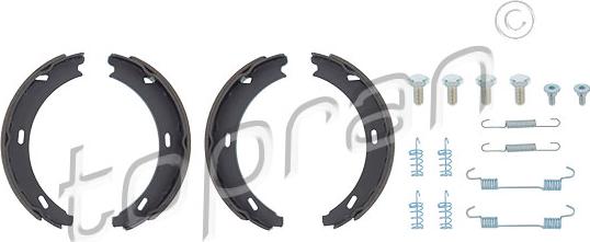 Topran 401 022 - Brake Shoe Set, parking brake parts5.com