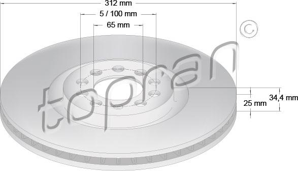 Topran 109 524 - Δισκόπλακα parts5.com