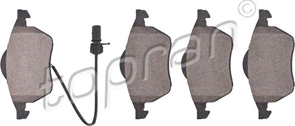 Topran 108 804 - Brake Pad Set, disc brake parts5.com