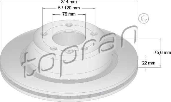 Topran 110 430 - Disco de freno parts5.com