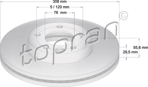 Topran 110 428 - Disc frana parts5.com