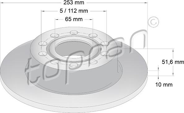 Topran 110 079 - Bremsscheibe parts5.com