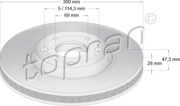 Topran 820 766 - Disc frana parts5.com