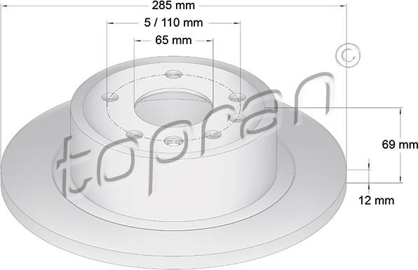 Topran 200 949 - Kočni disk parts5.com