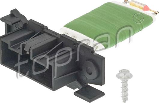 Topran 208 648 - Resistor, interior blower parts5.com