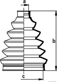 TOYOTA 04438-02081 - Bellow, drive shaft parts5.com