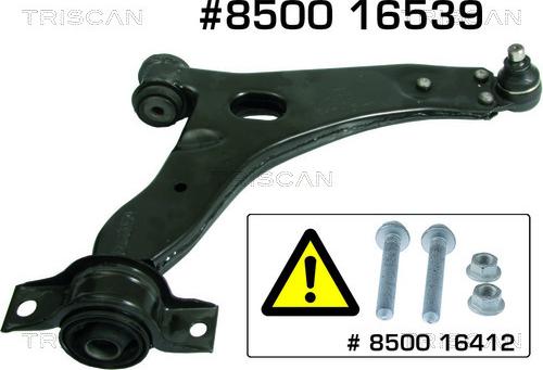 Triscan 8500 16539 - Brat, suspensie roata parts5.com