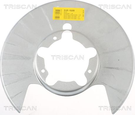 Triscan 8125 15209 - Zascitna plocevina (proti skropljenju), zavorni kolut parts5.com