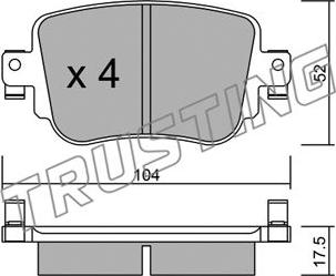 Trusting 996.0 - Fren balata seti, diskli fren parts5.com