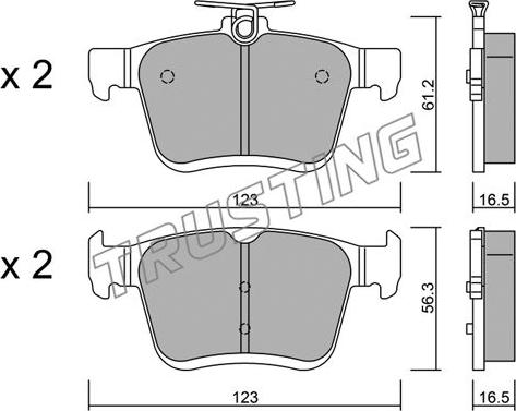 Trusting 967.0 - Set placute frana,frana disc parts5.com