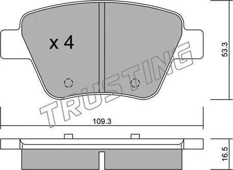 Trusting 906.0 - Set accesorii, sabot de frana parts5.com