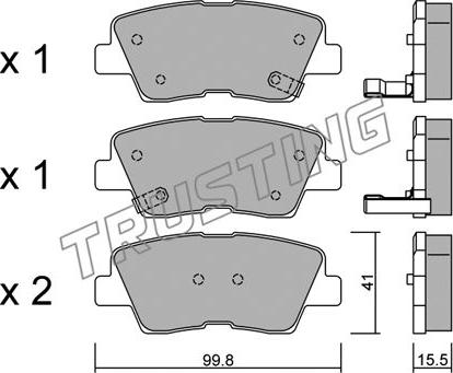 Trusting 903.0 - Set placute frana,frana disc parts5.com