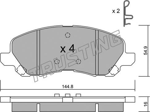 Trusting 497.0 - Set placute frana,frana disc parts5.com