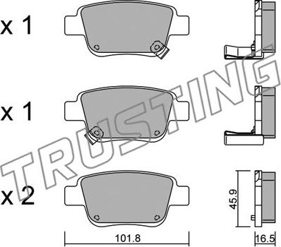 Trusting 467.0 - Fren balata seti, diskli fren parts5.com