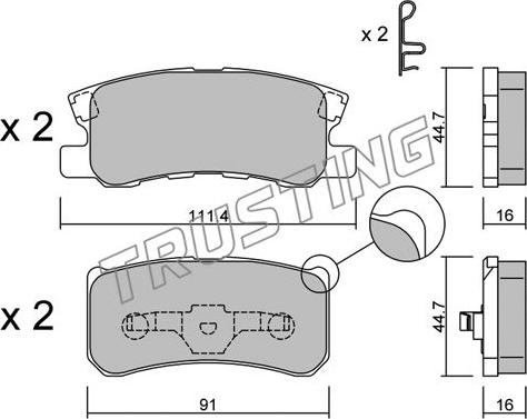 Trusting 415.1 - Set placute frana,frana disc parts5.com