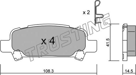 Trusting 429.0 - Σετ τακάκια, δισκόφρενα parts5.com