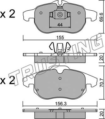 Trusting 556.0 - Set placute frana,frana disc parts5.com