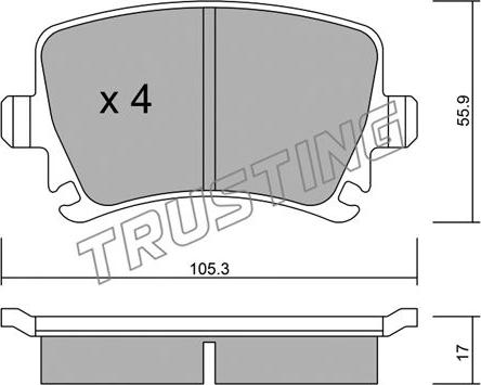 Trusting 569.0 - Piduriklotsi komplekt,ketaspidur parts5.com