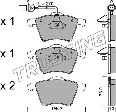 Trusting 566.0 - Set placute frana,frana disc parts5.com