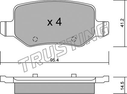 Trusting 581.0 - Brake Pad Set, disc brake parts5.com