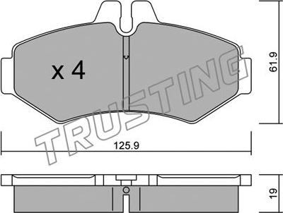 Trusting 588.0 - Piduriklotsi komplekt,ketaspidur parts5.com