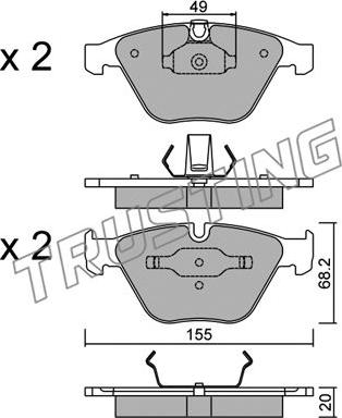 Trusting 574.0 - Set placute frana,frana disc parts5.com