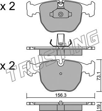 Trusting 575.0 - Brake Pad Set, disc brake parts5.com