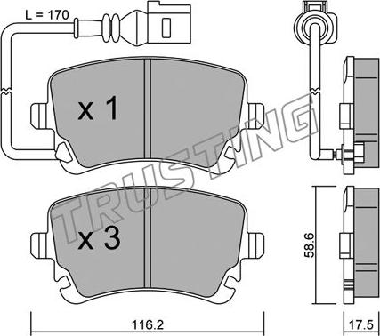 Trusting 570.0 - Set placute frana,frana disc parts5.com