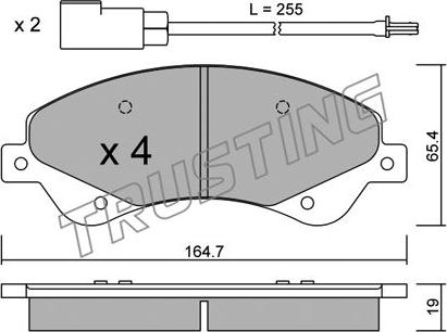 Trusting 695.0 - Set placute frana,frana disc parts5.com