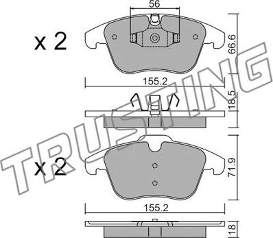 Trusting 691.5 - Brake Pad Set, disc brake parts5.com