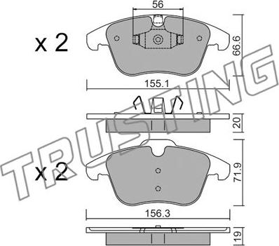 Trusting 691.0 - Set placute frana,frana disc parts5.com