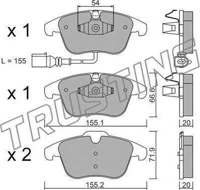 Trusting 691.1 - Piduriklotsi komplekt,ketaspidur parts5.com