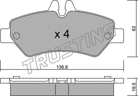 Trusting 688.0 - Set placute frana,frana disc parts5.com