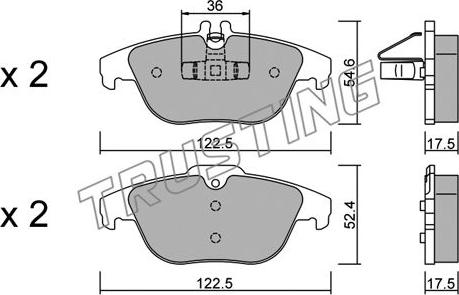 Trusting 682.0 - Brake Pad Set, disc brake parts5.com