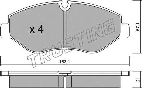 Trusting 687.0 - Brake Pad Set, disc brake parts5.com