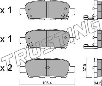 Trusting 628.0 - Komplet kočnih čeljusti parts5.com