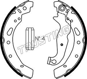 Trusting 040.161 - Zestaw szczęk hamulcowych parts5.com