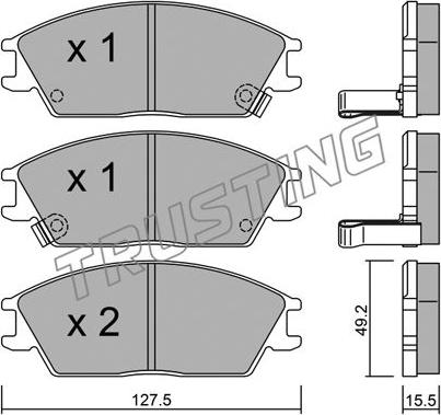 Trusting 083.1 - Set placute frana,frana disc parts5.com