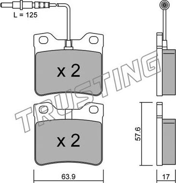 Trusting 199.0 - Set placute frana,frana disc parts5.com