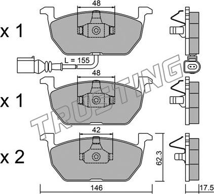 Trusting 1052.0 - Set placute frana,frana disc parts5.com