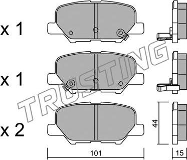 Trusting 1011.0 - Juego de pastillas de freno parts5.com