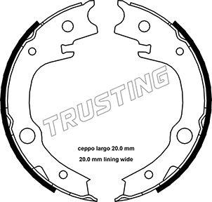 Trusting 115.315 - Fren pabuç takımı, el freni parts5.com