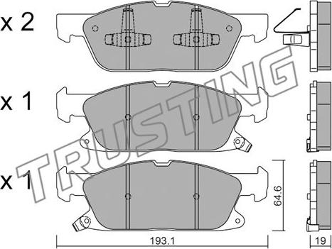 Trusting 1117.0 - Brake Pad Set, disc brake parts5.com