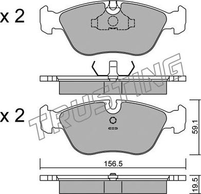 Trusting 189.0 - Set placute frana,frana disc parts5.com