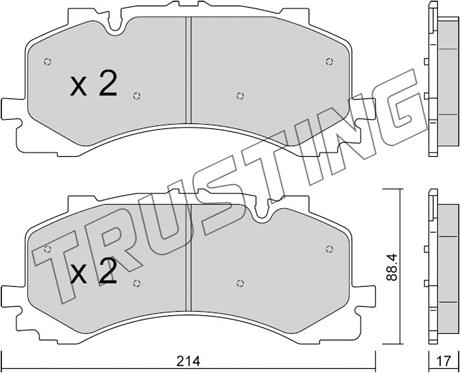 Trusting 1252.0 - Juego de pastillas de freno parts5.com