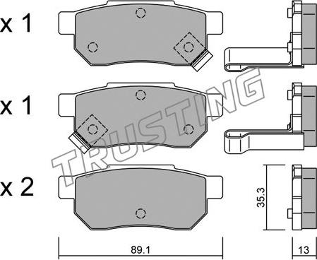 Trusting 173.1 - Komplet pločica, disk-kočnica parts5.com