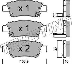 Trusting 806.0 - Fékbetétkészlet, tárcsafék parts5.com