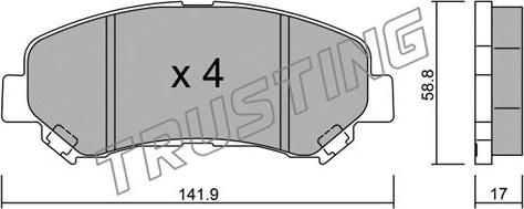 Trusting 808.0 - Brake Pad Set, disc brake parts5.com