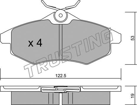 Trusting 337.0 - Bremsbelagsatz, Scheibenbremse parts5.com