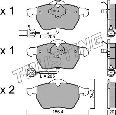 Trusting 323.0 - Set placute frana,frana disc parts5.com